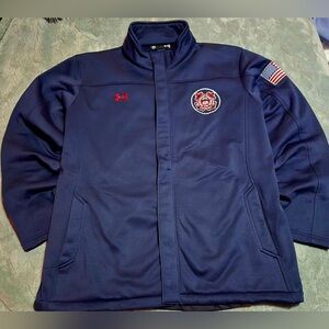 Under Armour US Coast Guard Full Zip Fleece Jacket Men’s 2XL Navy Blue